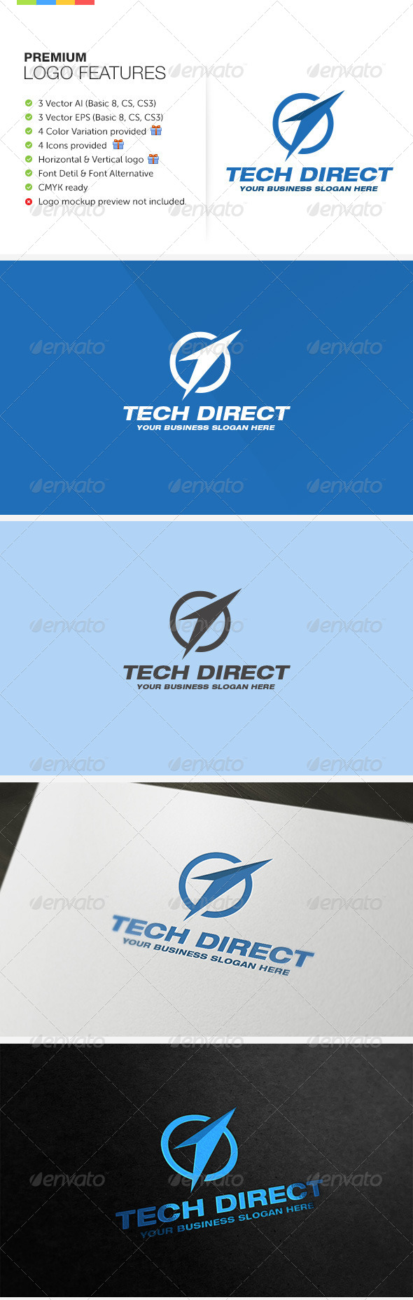 Direct Technology Logo, Logo Templates | GraphicRiver