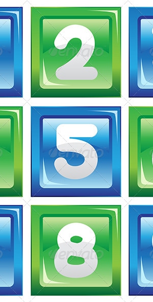 Numbers Icon Set, Vectors | GraphicRiver