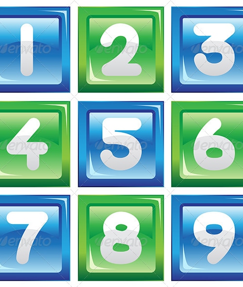 Numbers Icon Set, Vectors | GraphicRiver