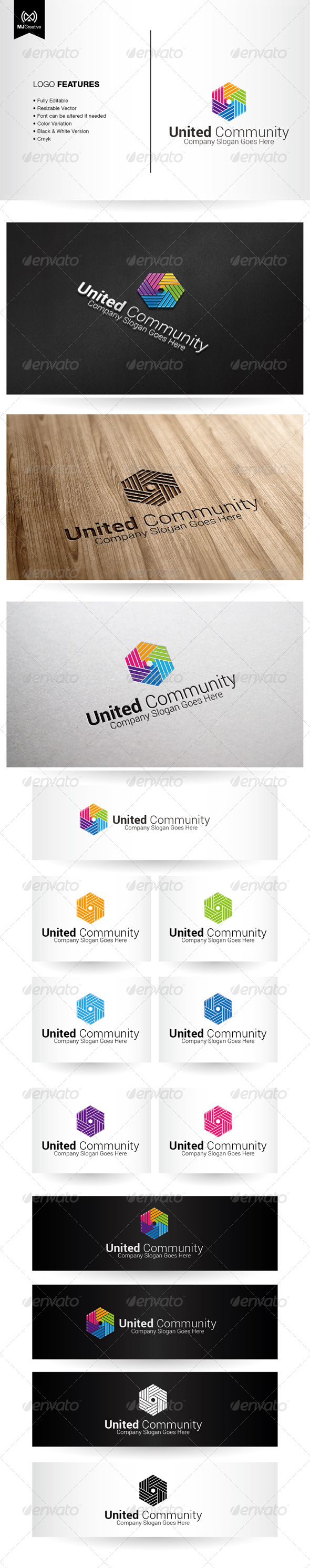 Colorful Hands and Unity Logo, Logo Templates | GraphicRiver