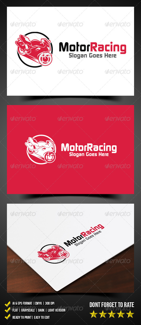 Motor Racing Logo, Logo Templates | GraphicRiver