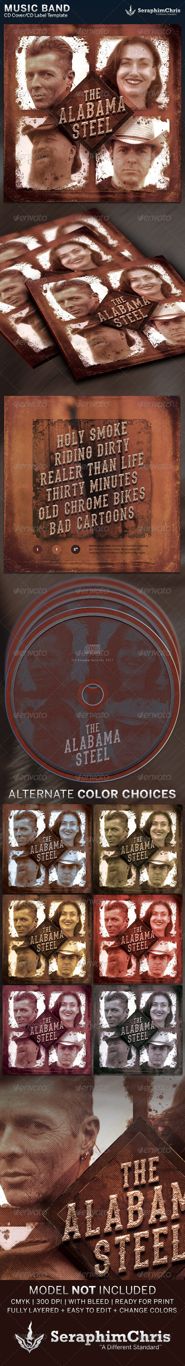 Rustic CD Cover Artwork Template, Print Templates | GraphicRiver