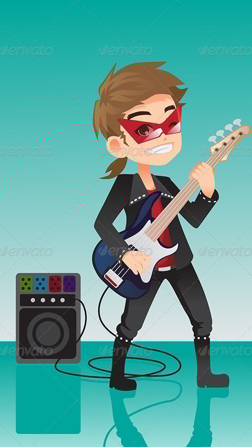 Kid Rocker, Vectors | GraphicRiver