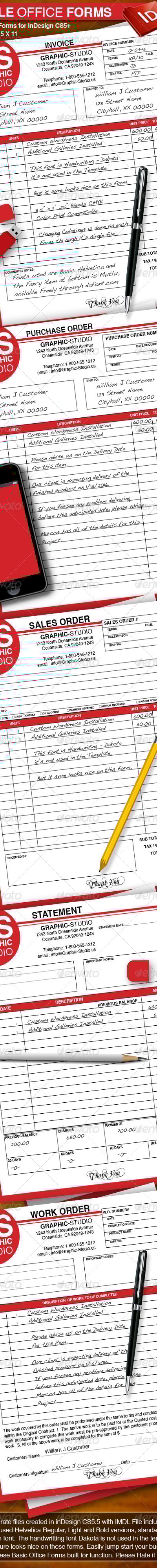 Simple Basic forms, Print Templates | GraphicRiver