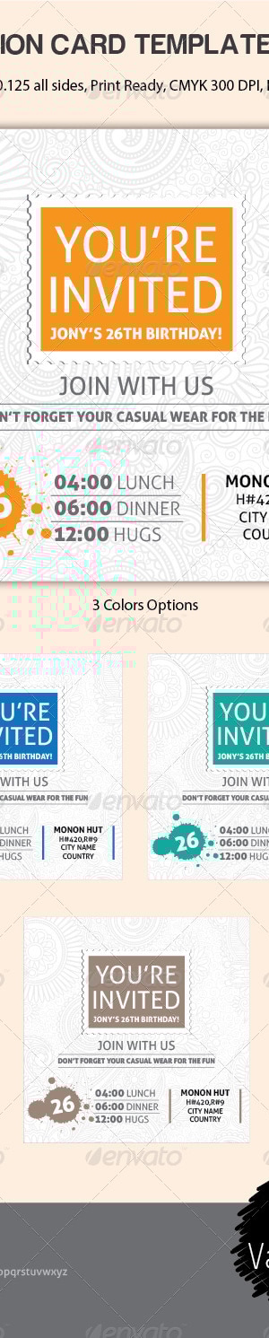Invitation Card Design Template, Print Templates | GraphicRiver