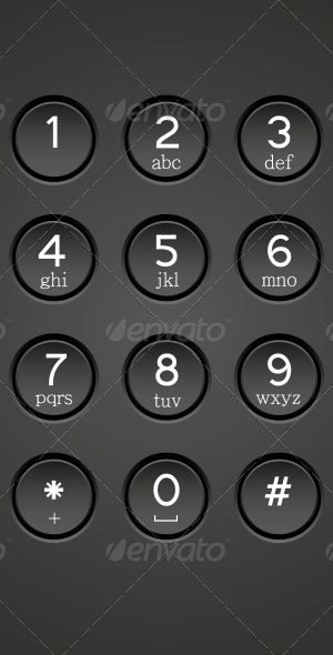 Vector Phone Keypad Background, Vectors | GraphicRiver