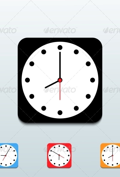 Clock Icon Set, Vectors | GraphicRiver