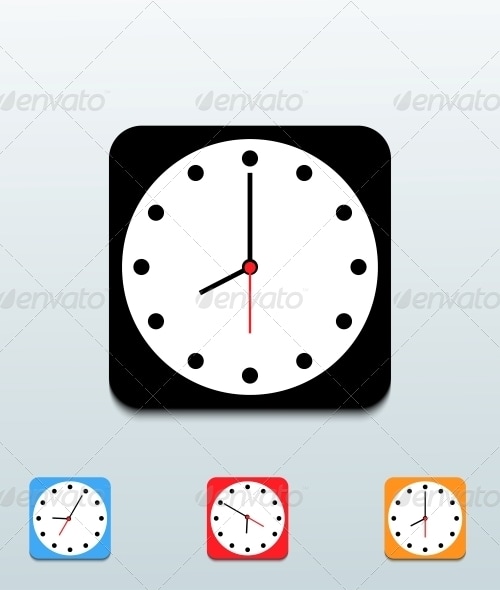 Clock Icon Set, Vectors | GraphicRiver