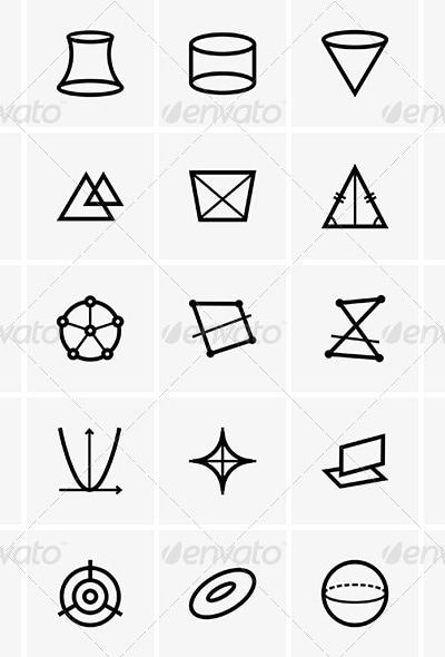 Geometry Icons, Vectors | GraphicRiver