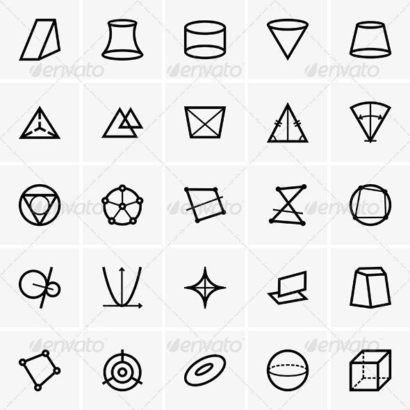Geometry Icons, Vectors | GraphicRiver