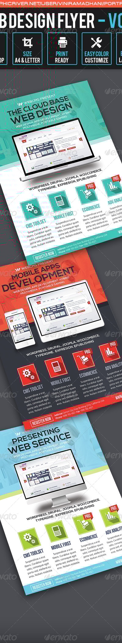 Web Design Flyer | Volume 2, Print Templates | GraphicRiver