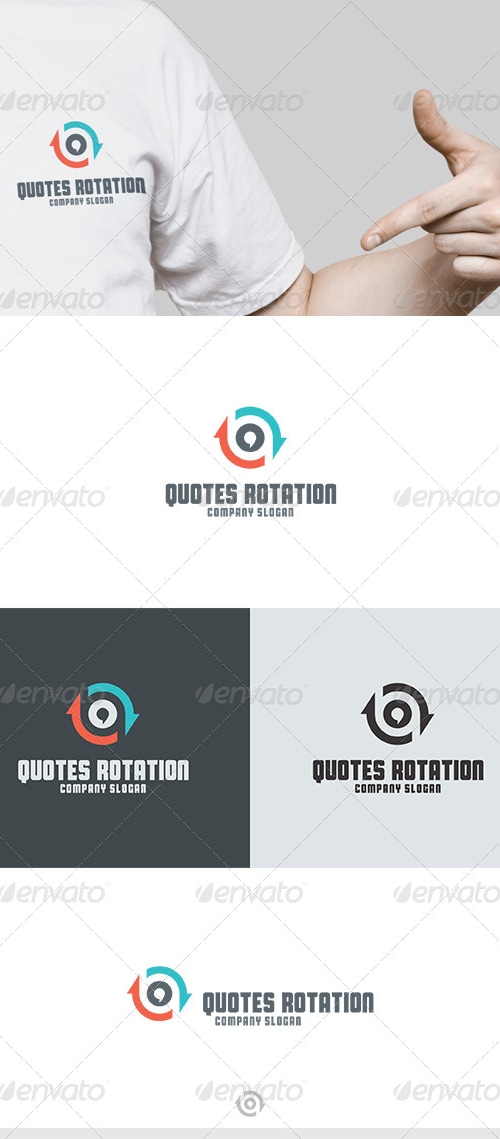 Quotes Rotation Logo, Logo Templates | GraphicRiver