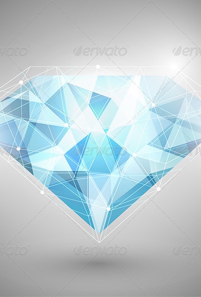 Abstract Diamond with Outlines, Vectors | GraphicRiver