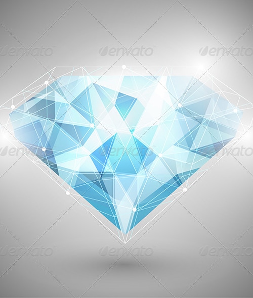 Abstract Diamond with Outlines, Vectors | GraphicRiver