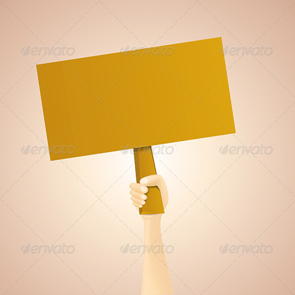 Blank Wooden Hand Sign Background, Vectors | GraphicRiver