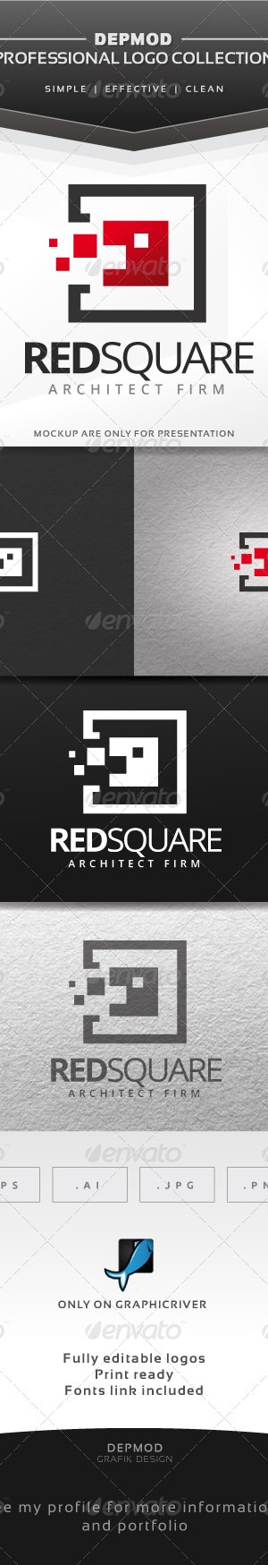 Red Square Logo, Logo Templates | GraphicRiver