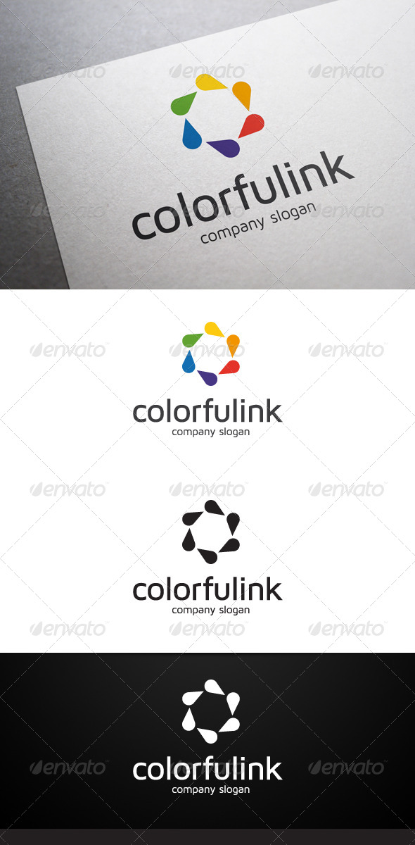 Colorful Ink Logo, Logo Templates | GraphicRiver