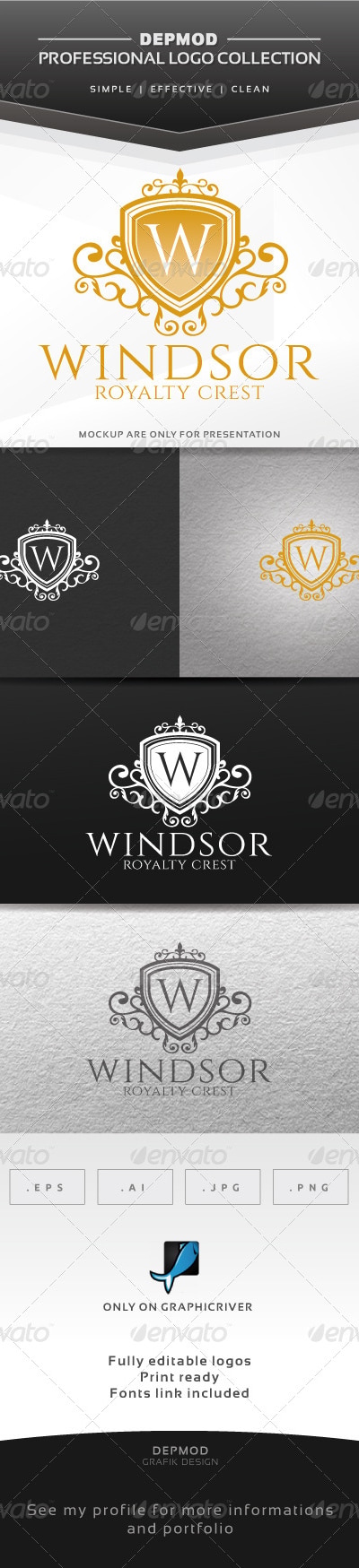 Windsor Logo, Logo Templates | GraphicRiver