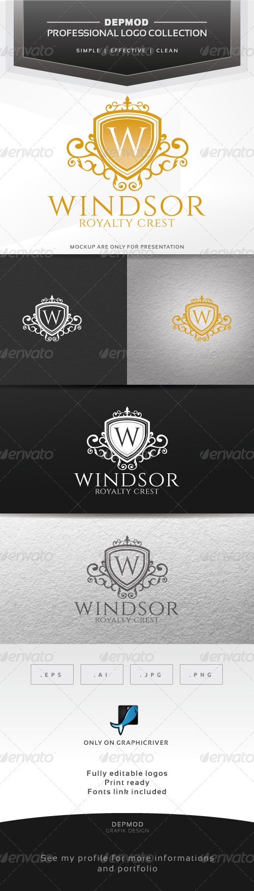 Windsor Logo, Logo Templates | GraphicRiver