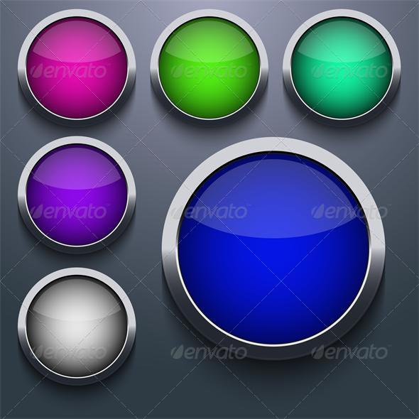 Vector Web Button Set Design, Vectors | GraphicRiver