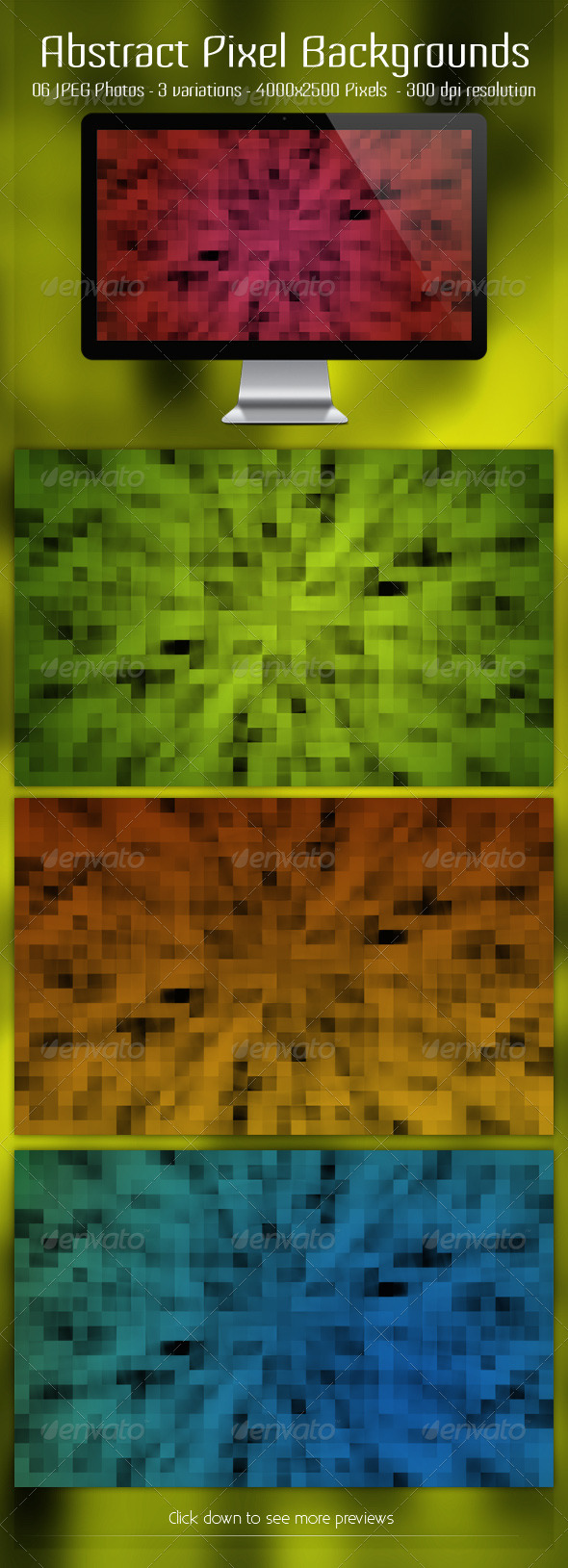 Abstract Pixel Backgrounds, Graphics | GraphicRiver