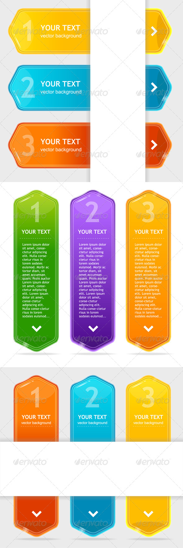 Colorful Text Box Set, Vectors | GraphicRiver