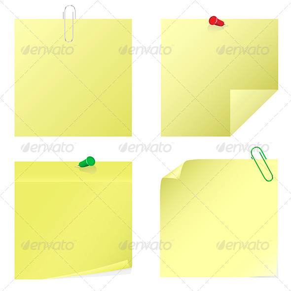 Yellow Notice Stickers, Vectors | GraphicRiver