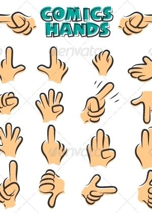 Comics Hands, Vectors | GraphicRiver