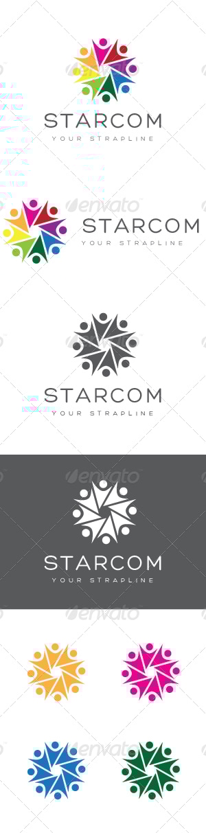 Starcom Logo, Logo Templates | GraphicRiver