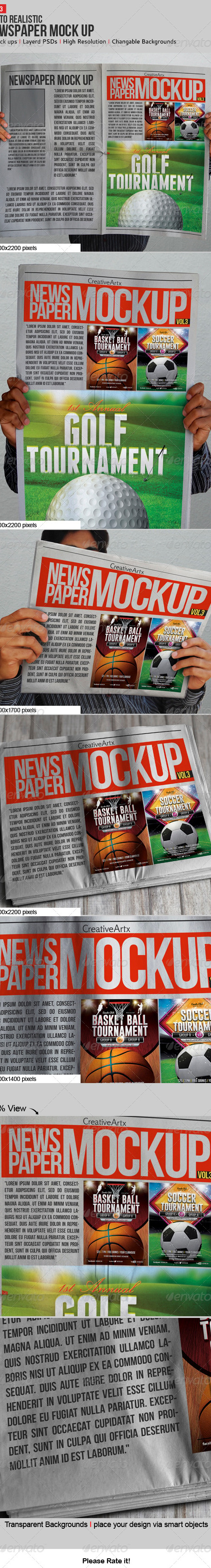 Newspaper / Newsletter Mock-Up - V.3, Graphics | GraphicRiver
