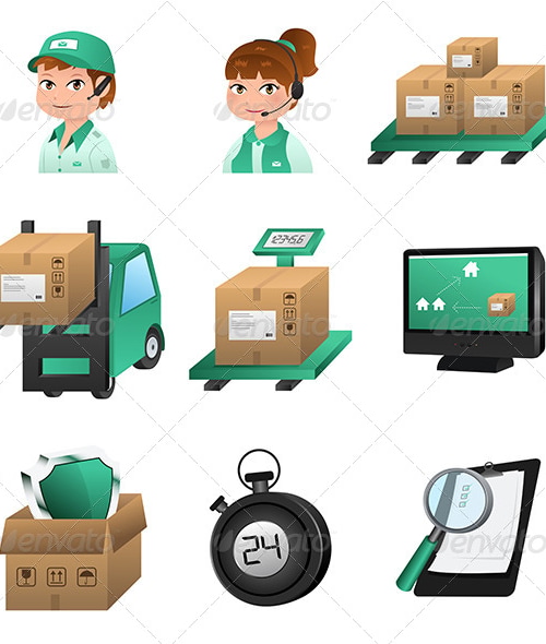 Logistic Icons, Vectors | GraphicRiver