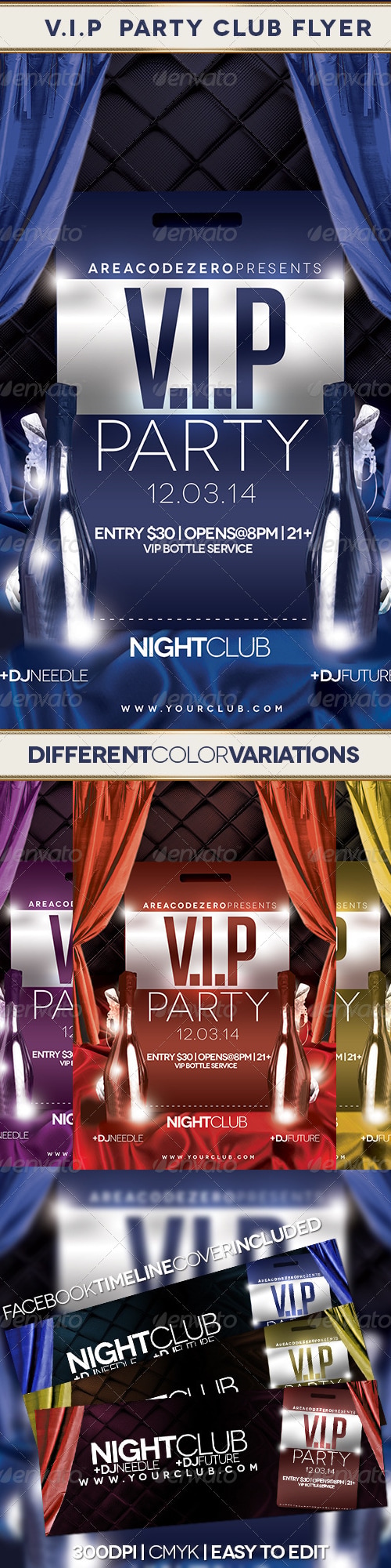 Vip Party Flyer, Print Templates | GraphicRiver