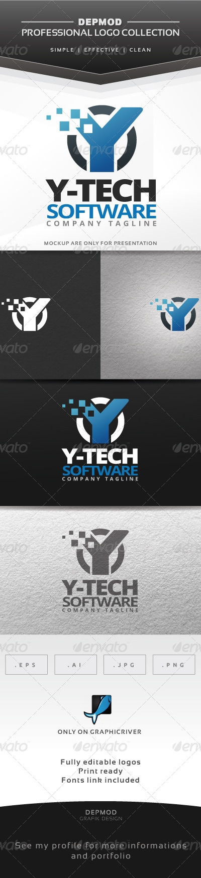 Y-Tech Software Logo, Logo Templates | GraphicRiver