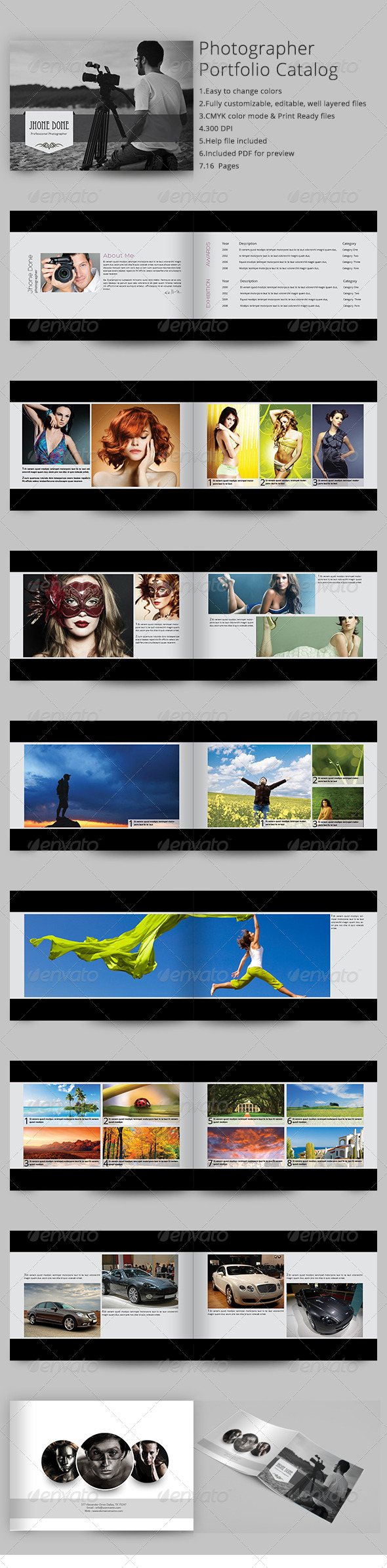 Photographer Portfolio Catalog, Print Templates GraphicRiver