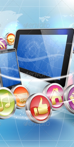 Applications for Mobile Platforms, Vectors | GraphicRiver