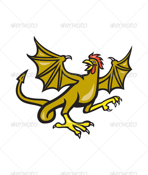 Chimera Attacking Side Cartoon, Vectors | GraphicRiver