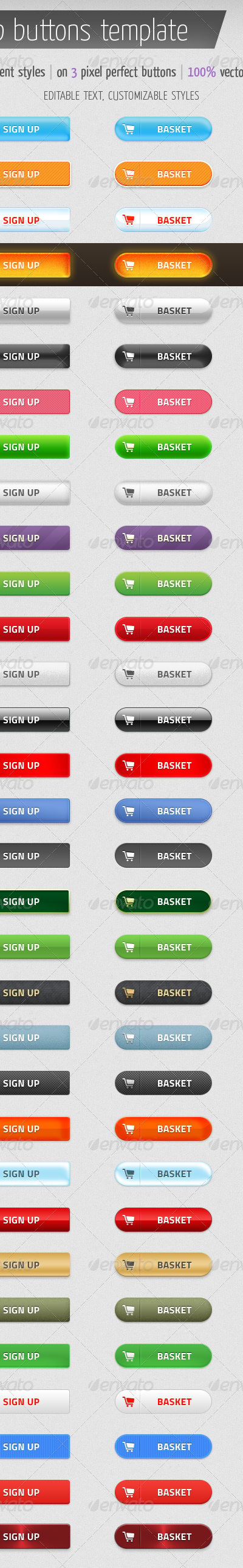 Web Buttons Template, Web Elements | GraphicRiver