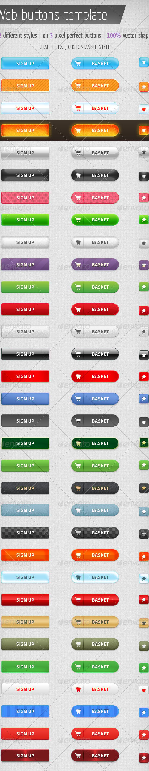Web Buttons Template, Web Elements | GraphicRiver