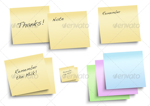 Sticky Note, Graphics | GraphicRiver