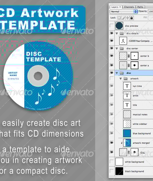CD Disc-Art Template, Graphics | GraphicRiver