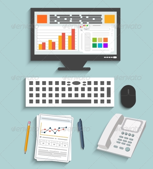 Business Work Elements, Vectors | GraphicRiver