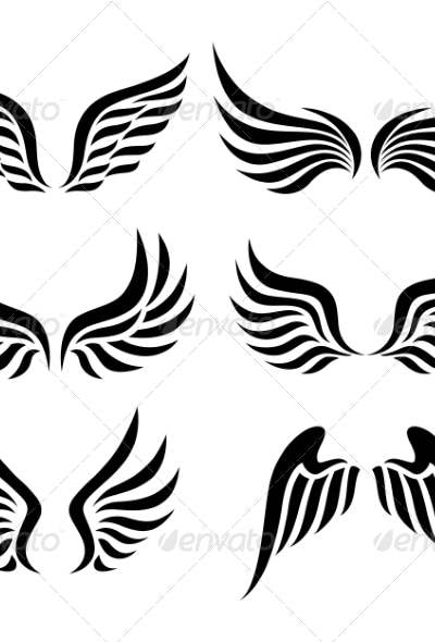 Wings Set, Vectors | GraphicRiver