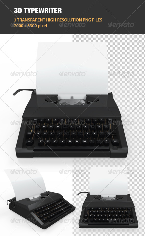3D Typewriter, Graphics | GraphicRiver