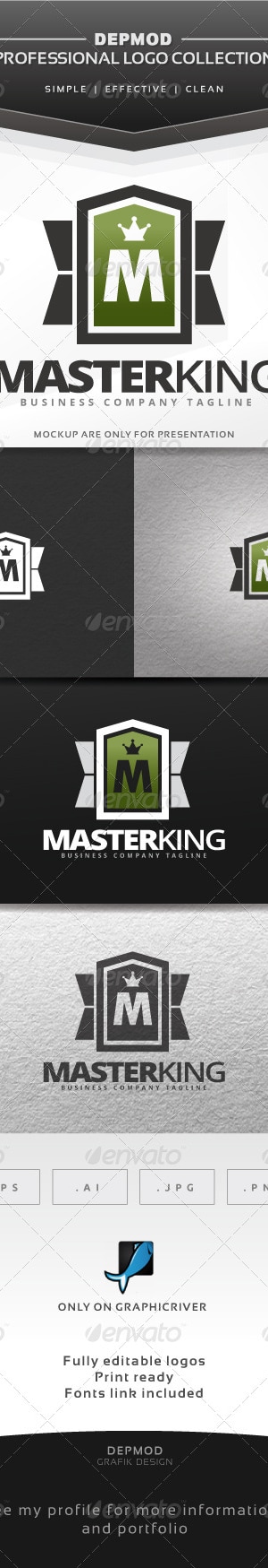 Master King Logo, Logo Templates | GraphicRiver