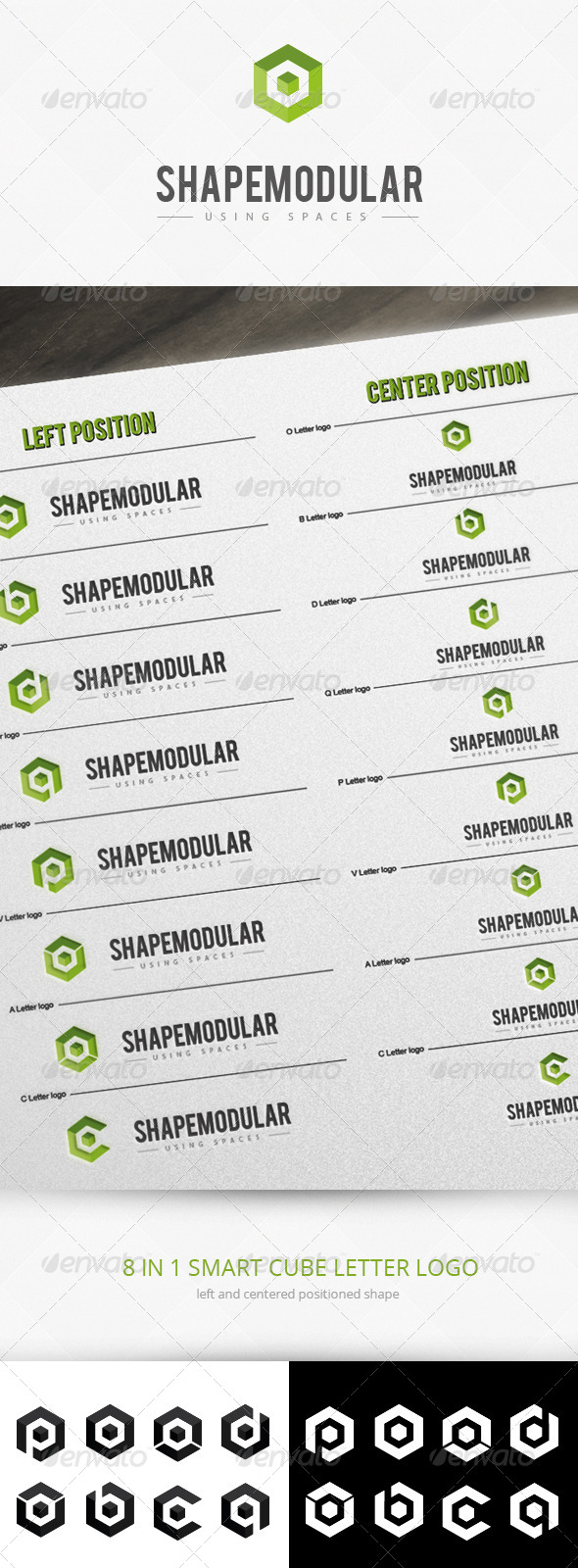 Module Space 8 Letters Logo Template, Logo Templates | GraphicRiver