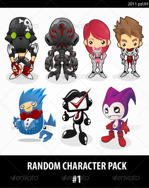 Random Character pack #1, Vectors | GraphicRiver
