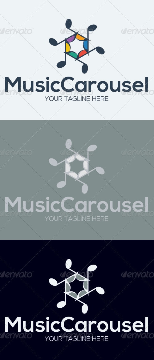 Music Carousel Logo Template, Logo Templates | GraphicRiver