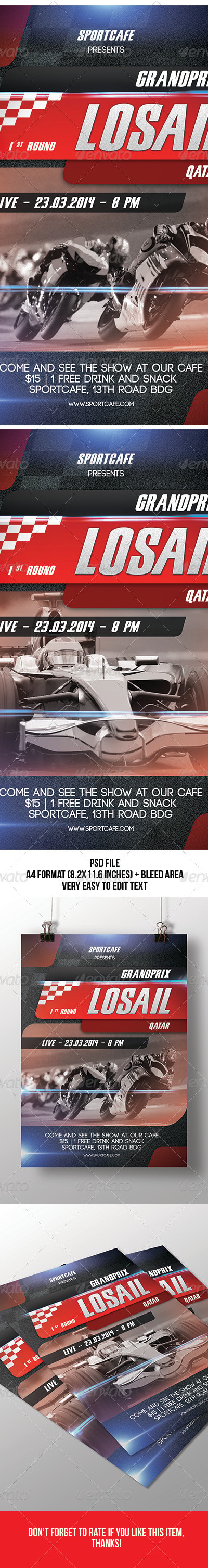 Racing Flyer, Print Templates | GraphicRiver