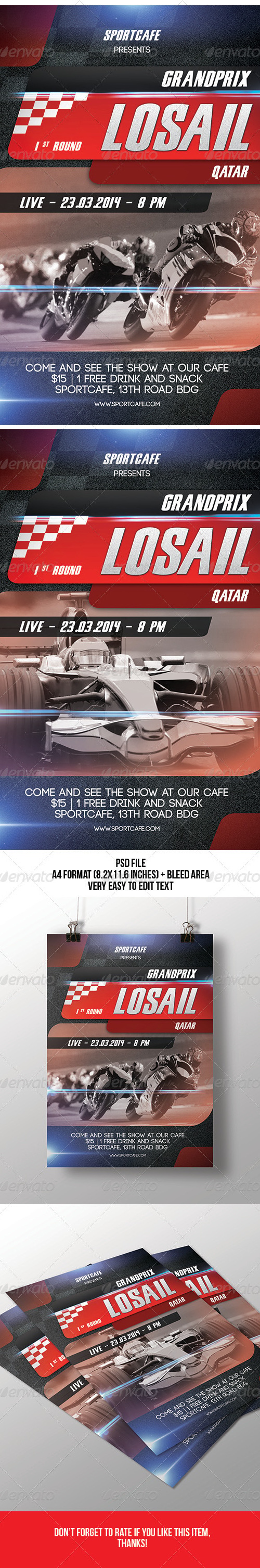 Racing Flyer, Print Templates | GraphicRiver