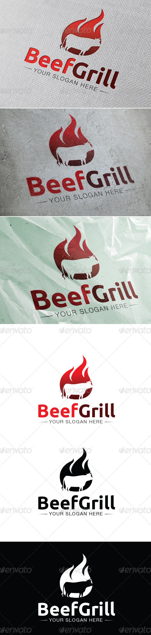 Beef Grill Logo Template, Logo Templates | GraphicRiver
